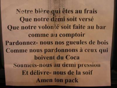 dédier a ceux qui boive de la biere